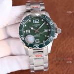 Top Copy Longines Hydroconquest Green Dial 904L Stainless Steel Watch 41mm For Men